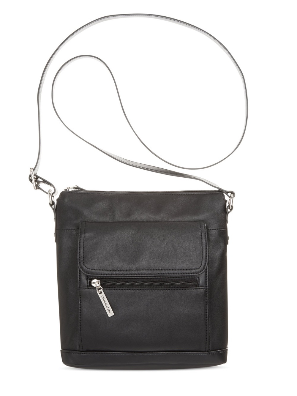 Giani Bernini black Nappa Leather Venice Crossbody Bag NWT
